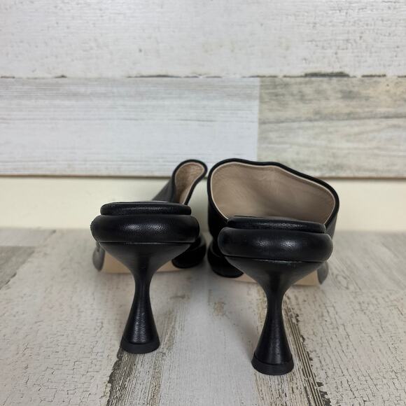 Wandler Women’s 35.5 / US 5 Julio Black Leather Mules Italian Designer Heels New - Picture 4 of 8
